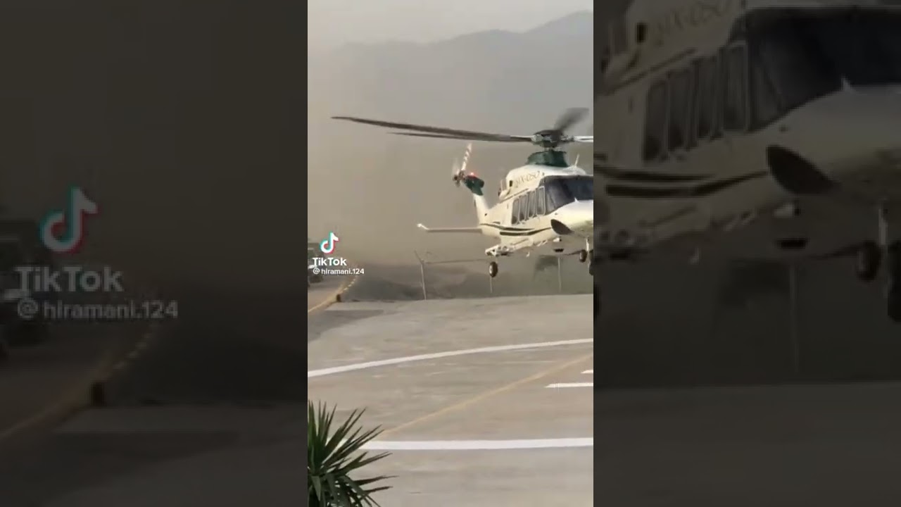 Imran Khan entry on Helicopter in PTI Long March 