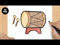 #177 How to Draw a Drum (Bedug) - Easy Drawing Tutorial