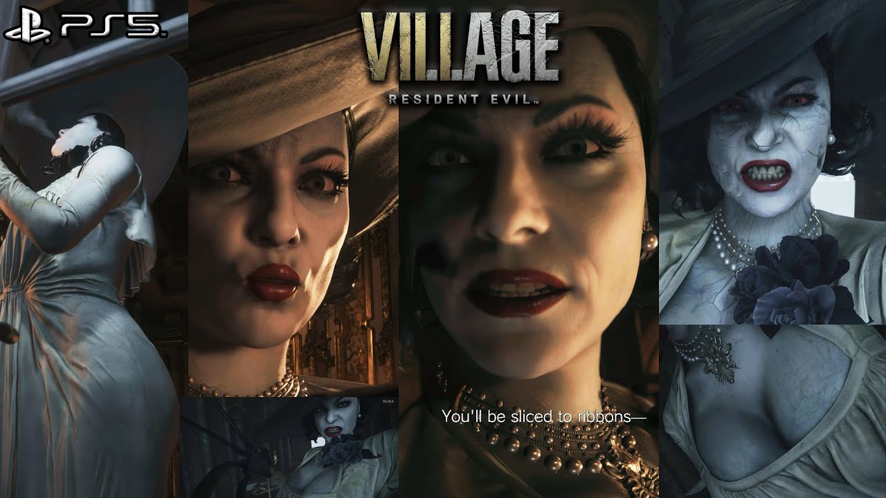 Resident Evil 8 (Village) - All Tall Vampire Lady AKA Alcina Dimitrescu Cut...