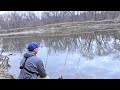 Winter Time Night Fishing for Catfish! (Fishing with my dog)