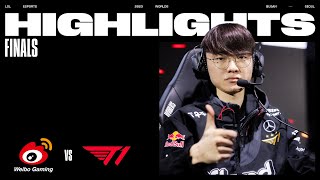 Wbg Vs T1 Full Day Highlights The Finals Worlds 2023