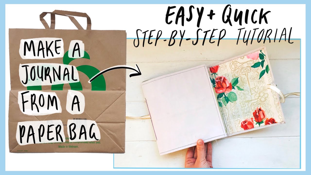 EASY Paper Bag Junk Journal Tutorial  Step By Step DIY Last Minute Gift 