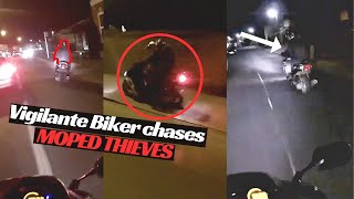 Biker chases MOPED THIEVES- Should it be LEGAL to chase a THEIF ?