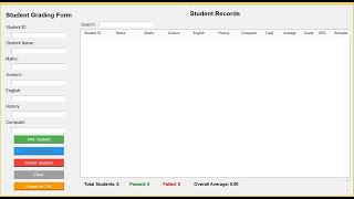 Student Grading System Using Tkinter and SQLite