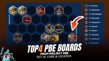 Set 16 is WILD! Explaining the TOP 4 Boards I Saw Today During PROJECT PBE | TFT Set 16