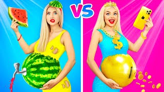 Rich UNPOPULAR Pregnant vs Broke POPULAR Pregnant | How to Become Popular for 24 Hours by RATATA
