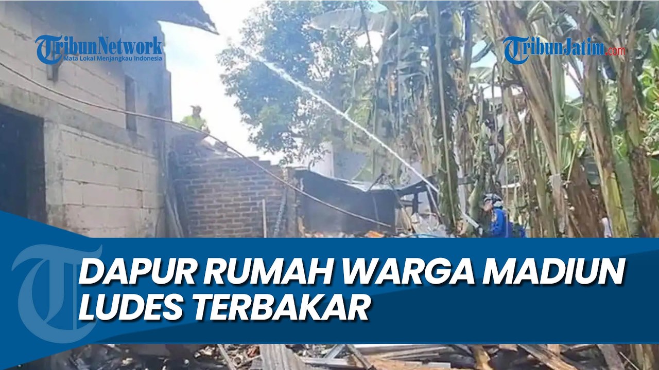 LUPA MATIKAN TUNGKU, Dapur Rumah Warga Madiun Ludes Terbakar hingga ke Kandang Sapi