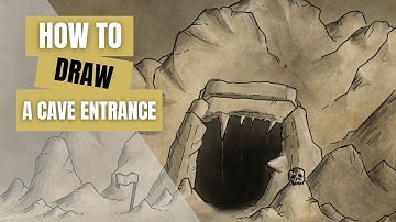 How to Draw a Cave Entrance - Fantasy Map Drawing Tutorial | Cartography | Procreate