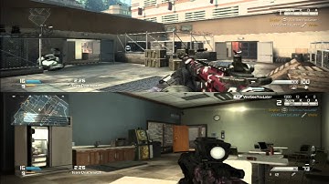 Call of Duty: Ghosts PS3 2 Player Split Screen Part 2 (Team Deathmatch, Bots, Flooded) 2v10