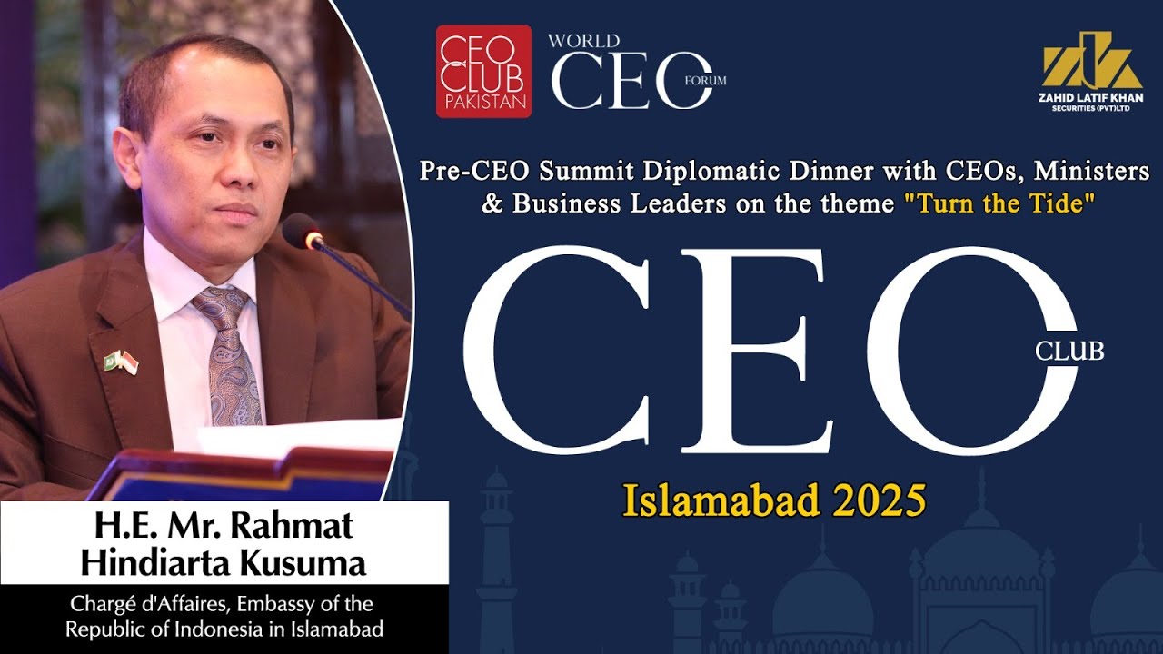M R Rahmat Exclusive Speech | H.E. Mr. Rahmat Hindiarta Kusuma | Pre-CEO Summit ...