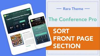 Step 21: How to Sort Front Page Section | The Conference Pro WordPress Theme