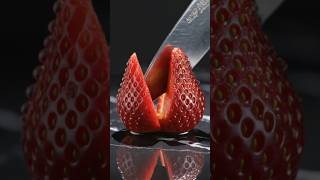 Cutting Glass Strawberry &amp; Golden Apple 🍓🍎 | Ultra Satisfying ASMR