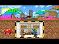 Minecraft BUILD SECRET UNDERGROUND HOUSE BUNKER AGAINST RAINBOW TSUNAMI MOD !! Minecraft Mods
