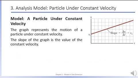 3  Analysis model particle under constant velocity