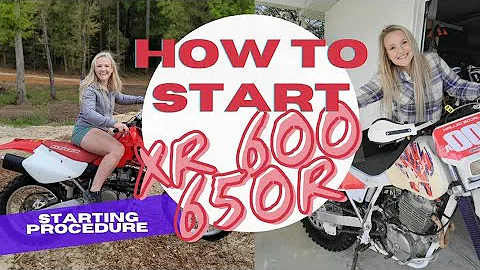 How to start an XR650R, XR600 - Starting procedure | SO EASY A GIRL CAN DO IT!