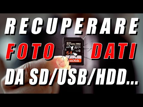 Recuperare foto e altri documenti da memorie danneggiate (SD USB HDD HD SSD)