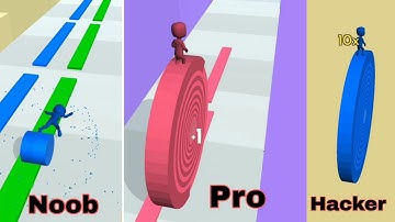 Layers Roll Gameplay Of NOOB VS PRO VS HACKER