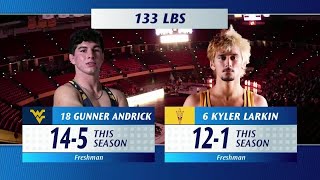 Kyler Larkin vs Gunner Andrick 133lbs Highlights 2025-26 Big 12 Wrestling