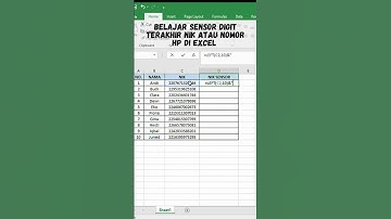 Sensor Digit Terakhir NIK atau Nomor HP di Excel