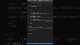 #html email link in just 35 second#short #shots