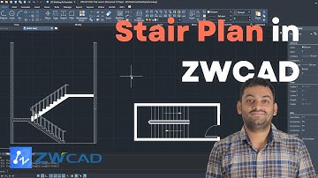 Making stair plan using ZWCAD (AutoCAD alternative)