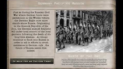 Kaiserredux Superevent: Germany Pacifies Russia