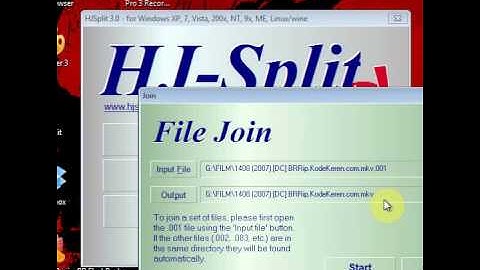 Panduan Menggabungkan File dengan HJ-Split