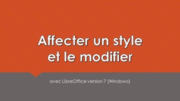 Affecter et modifier les styles