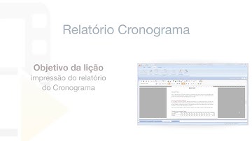 Vídeo Tutorial de PriMus KRONO - Relatório Cronograma - ACCA software