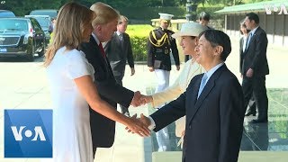 President Donald Trump Greeted by Japan's New Emperor Naruhito