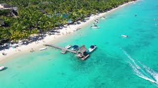 Trou aux biches Beach drone view Resimi