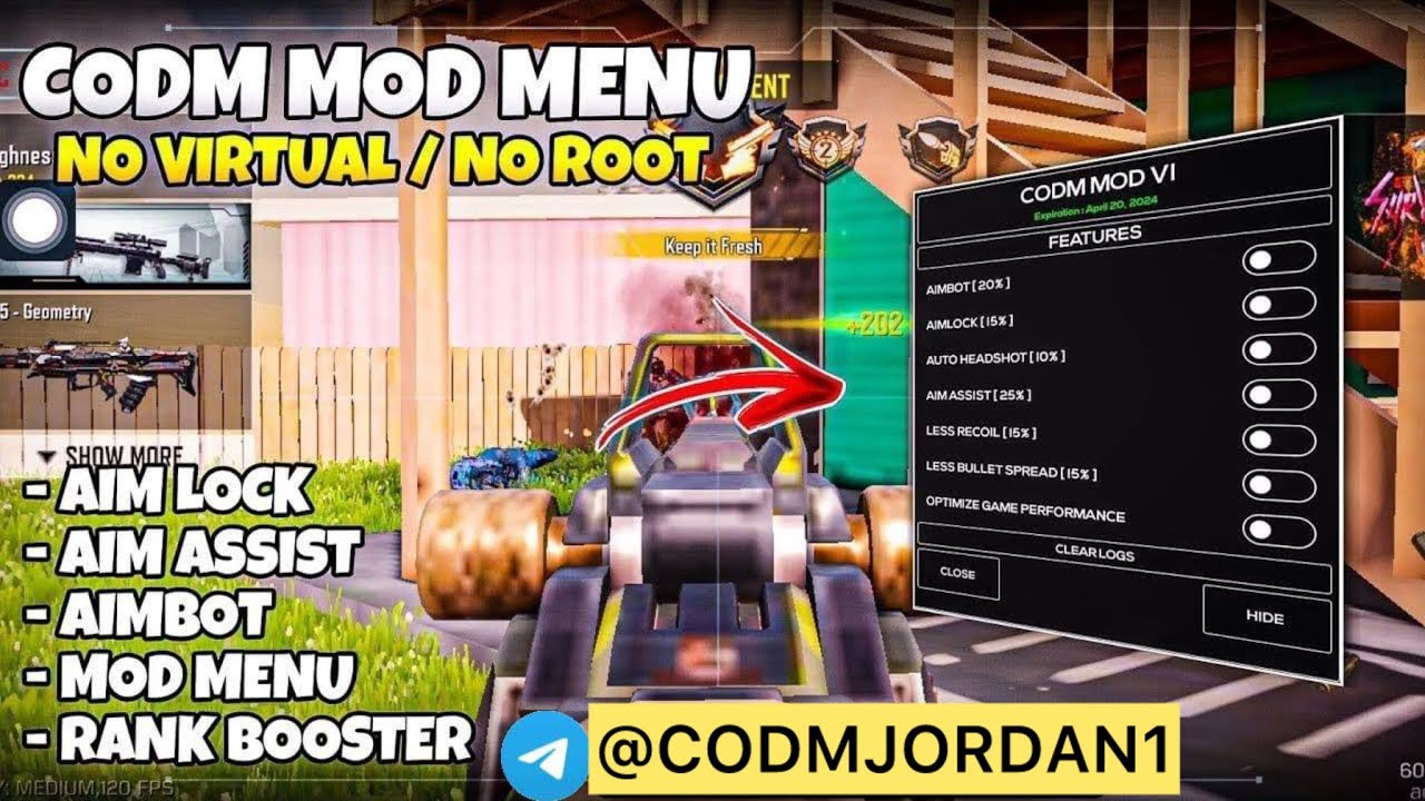 V1.6.51!🔥[Aimlock,ESP,Wallhack] - IOS & Android | COD Mod menu | CODM ...