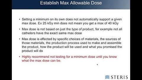 Dose Setting 101 for Product Sterilization – Gamma Irradiation Basics Part 2  STERIS AST