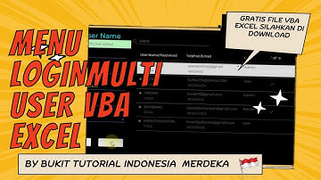 Cara Membuat Login Multi User di VBA Excel || GRATIS FILE VBA