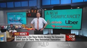 Jim Cramer praises CEOs of DoorDash, Airbnb and Uber for how they navigated Covid crisis