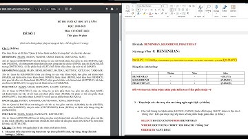 Giải đề thi cuối kỳ I Cơ sở dữ liệu năm 2020-2021 Đề 1 || Solve the database final exam 2020-2021