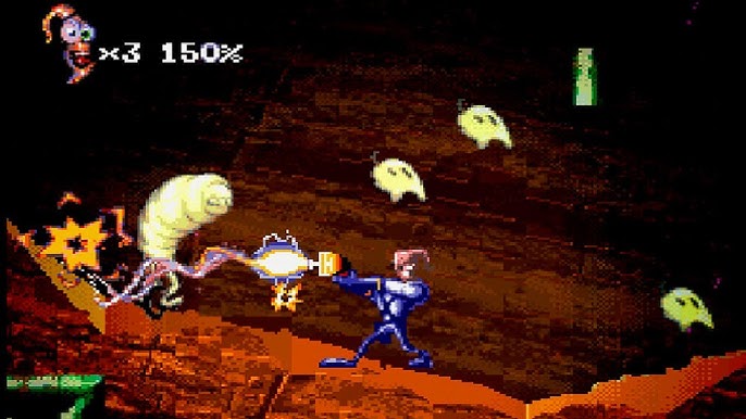 UMA MINHOCA COM PODERES INTERGALÁCTICOS: ALGUMAS FASES EARTHWORM JIM DO  SUPER NINTENDO 