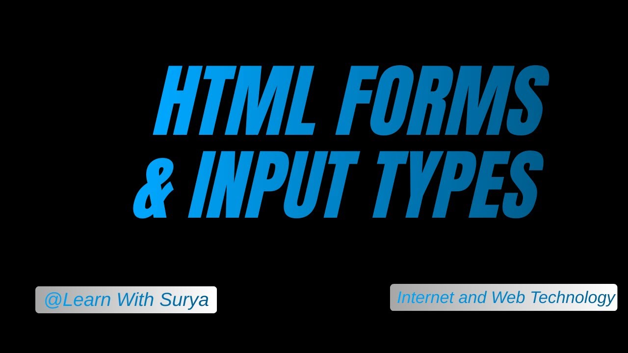 HTML Form Elements & Input Types | IWT | Full Explanation | University Exam Special