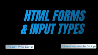 HTML Forms &amp; Different Form Fields Explained in Hindi | IWT | Input Types with Example