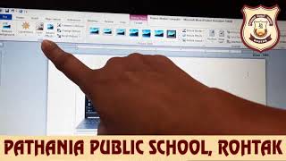 Pathania World Campus- Class 4- Computer- Chapter-8 (Word- Inserting Graphics)