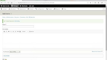 How to create a new taxonomy in website drupal
