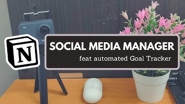 Notion - Social Media Manager feat 🟩🟨🟥 Goal Tracker (Free Template)