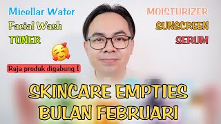 SKINCARE EMPTIES BULAN FEBRUARI, DARI MICELLAR WATER SAMPAI SUNSCREEN !