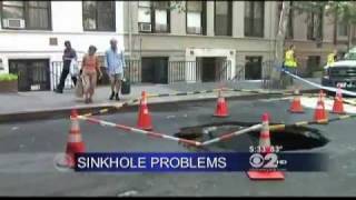Crews Investigate Sinkhole On Upper West Side In Manhattan