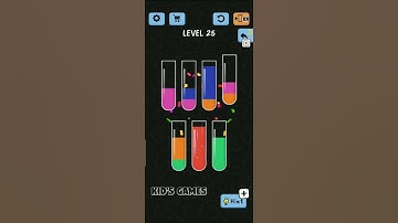Water Color Sort Level 25 Walkthrough Puzzle Solution iOS/Android : #challenge #shorts #youtube