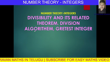 DIVISIBILITY in telugu, nuber theory related integers topic