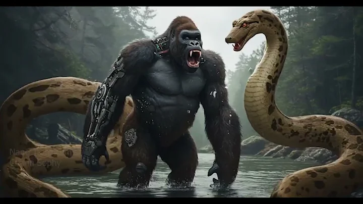 Gorilla and Massive snake battle