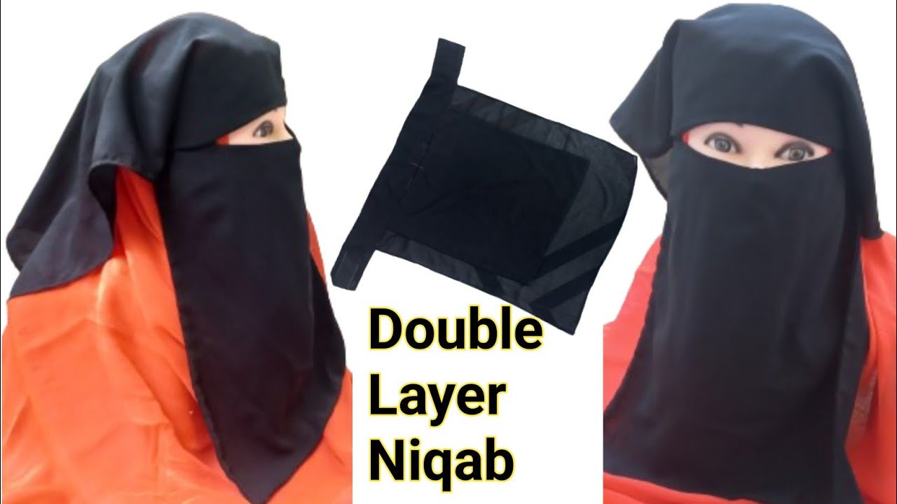 Niqab Cutting and Stitching/Arabian Nose Piece Cutting & Stitching/Double Layer Niqab