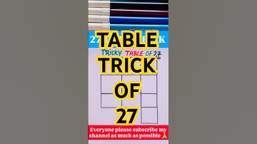 Table trick 🔥27-table trick ||#viral#shortsfeed#shorts#maths #youtubeshorts#education#ytshorts#cbse