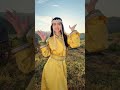 爱上这水草丰美的牧场(回老家蒙古袍限定版)~ #火红的萨日朗 #民族风 #内蒙古风景